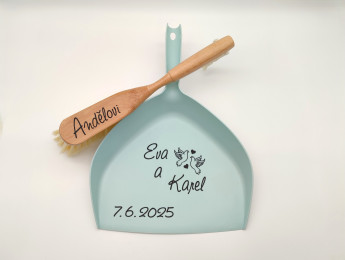 Svatební smetáček s lopatkou - Holubice | D-decor (6)