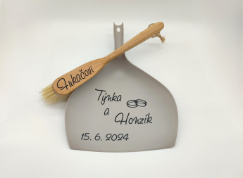 Svatební smetáček s lopatkou - Prstýnky | D-decor (6)