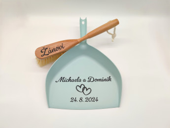 Svatební smetáček s lopatkou - Srdíčka | D-decor (10)