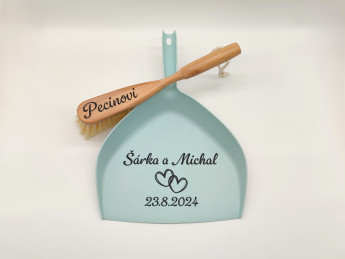 Svatební smetáček s lopatkou - Srdíčka | D-decor (12)