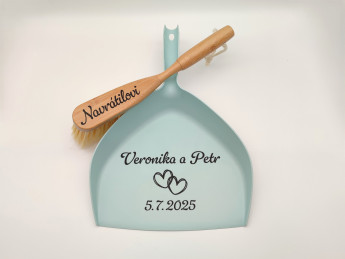 Svatební smetáček s lopatkou - Srdíčka | D-decor (8)