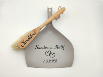 Svatební smetáček s lopatkou - Srdíčka | D-decor (5)