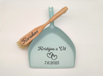 Svatební smetáček s lopatkou - Srdíčka | D-decor (6)