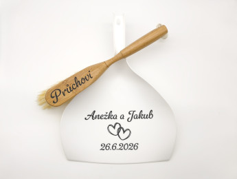 Svatební smetáček s lopatkou - Srdíčka | D-decor (16)