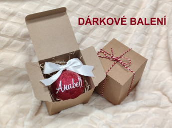 Vánoční baňka se jménem Tmavě modrá - D-decor (9)