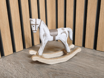 Houpací koník bílohnědý | D-decor (2)