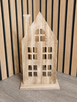 Domeček s dekorem dřeva velký | D-decor (2)