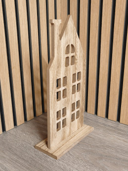 Domeček s dekorem dřeva velký | D-decor (3)