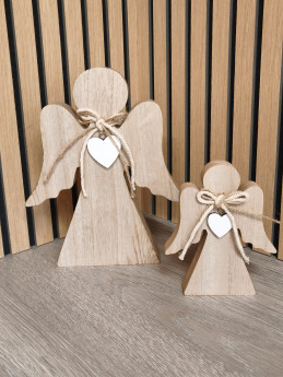 Anděl s dekorem dreva malý | D-decor (4)