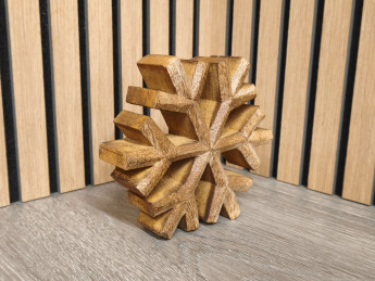 Dřevěná vločka malá | D-decor (3)