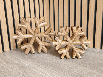 Dřevěná vločka velká | D-decor (4)