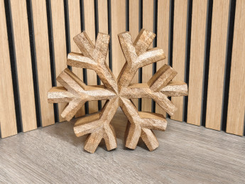 Dřevěná vločka velká | D-decor (2)