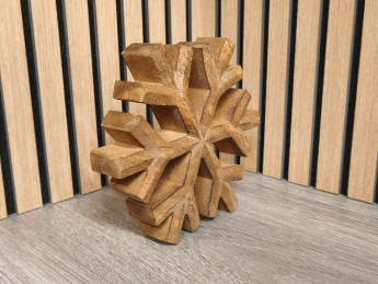 Dřevěná vločka velká | D-decor (3)