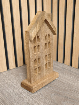 Dřevěný domeček na podstavci velký | D-decor (3)