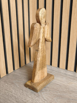 Dřevěný anděl na podstavci malý | D-decor (3)