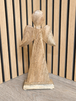 Dřevěný anděl na podstavci velký | D-decor (2)